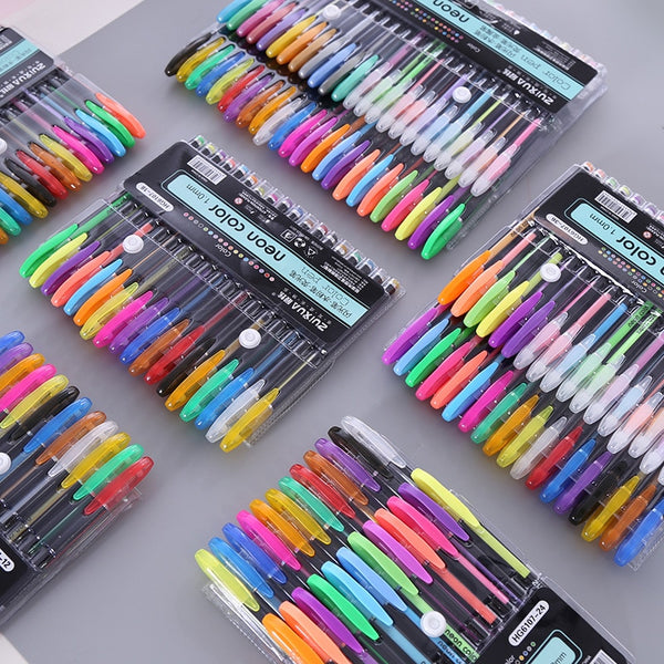 Korean 12/18/24/36/48 Pack Creative Flash Color Gel Pens Set